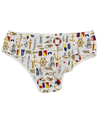 Dolce & Gabbana Underwear Sailor Print Silk Women' In White