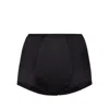 Dolce & Gabbana Satin-finish High-waisted Briefs In Black