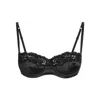Dolce & Gabbana Silk Bra With Adjustable Shoulder Straps In Black