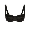 Dolce & Gabbana Satin Balconette Bra In Black