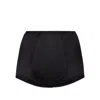 Dolce & Gabbana Stretch Satin High Waisted Briefs In Black