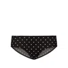 Dolce & Gabbana Polka-dot Silk-blend Briefs In Black/white