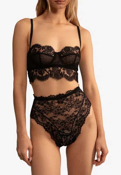 Dolce & Gabbana Underwire Lace Bra In Black