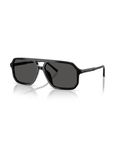 Dolce & Gabbana Unisex Pilot Sunglasses, Dg4541 In Black