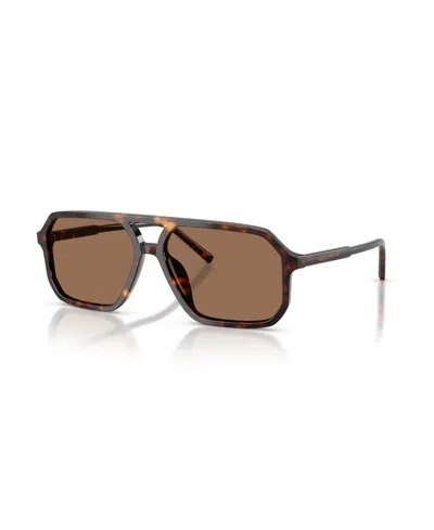 Dolce & Gabbana Unisex Pilot Sunglasses, Dg4541 In Brown