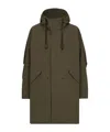 Dolce & Gabbana Unlined Technical Fabric Parka With Hood In Brown