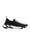 Dolce & Gabbana Fast Sneakers With Fusible Rhinestones In Black