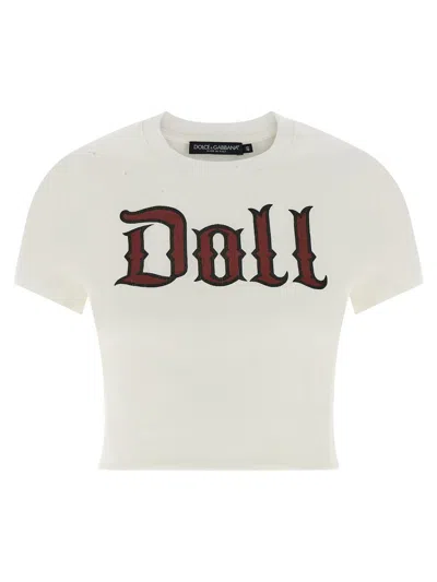 DOLCE & GABBANA DOLCE & GABBANA USED EFFECT COTTON T-SHIRT
