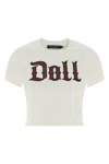 Dolce & Gabbana Graphic Print Cropped Top With Short Sleeves In White