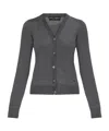 Dolce & Gabbana Gray Wool Button Down Cardigan Sweater In Black