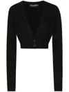 Dolce & Gabbana Crop Cardigan In Black