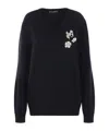 Dolce & Gabbana V-neck Embroidered Sweater In Black