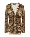 Dolce & Gabbana V-neck Long-sleeved Cardigan In Multicolor