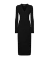 Dolce & Gabbana Long Stretch Viscose Knit Cardigan With Dg Logo In Black