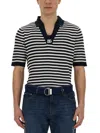 Dolce & Gabbana V-neck Polo Shirt In Black