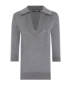 Dolce & Gabbana Logo Embroidered Polo Shirt In Gray