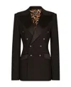 Dolce & Gabbana Satin And Duchesse Tuxedo Jacket In Black