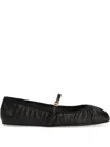 Dolce & Gabbana Ballerina Nappa Seta E Nastro In Black