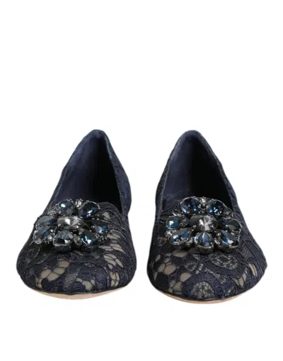 Dolce & Gabbana Vally Flat In Blue