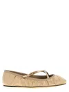 Dolce & Gabbana Elastic Trim Ruched Design Ballerina Flats