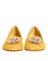 Dolce & Gabbana Vally Flat In Yellow