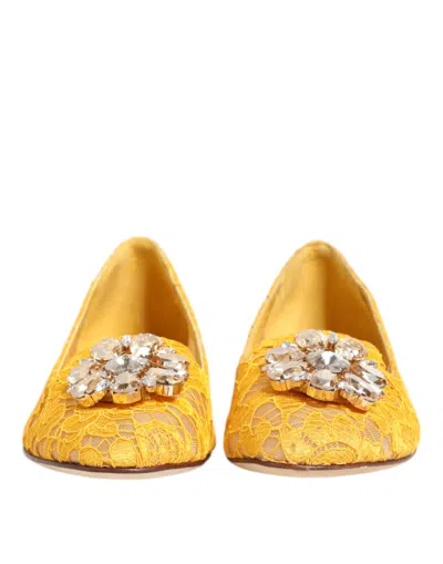 Dolce & Gabbana Vally Flat In Yellow