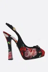 Dolce & Gabbana Floral-print Pumps In Black
