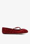 Dolce & Gabbana Ballerinas Satin Leather Sole In Red