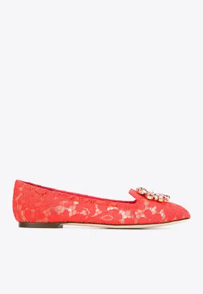 Dolce & Gabbana Dolce&gabbana Cruise Flat Shoes Coral Red In Orange