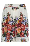 Dolce & Gabbana Flower Bouquet-print Twill Vanity Bermuda Shorts In Multi