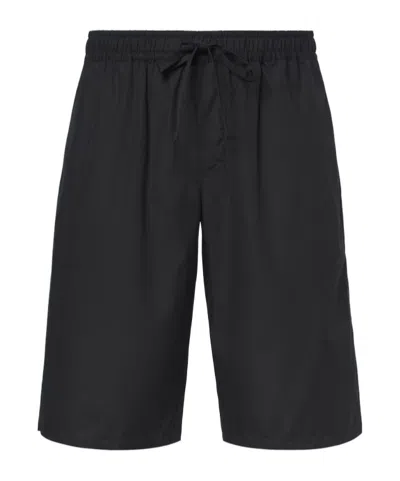 Dolce & Gabbana Vanity Cotton Poplin Bermuda Shorts In Black