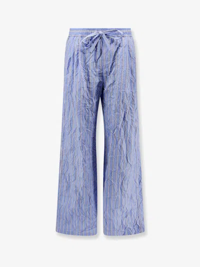 Dolce & Gabbana Vanity Pajamas Froissé Poplin Trousers In Multi