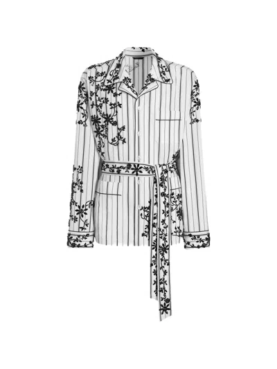 Dolce & Gabbana Vanity Robe With Embroidery In Multi