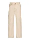 Dolce & Gabbana Overdye Jeans With Raw Edge In Beige