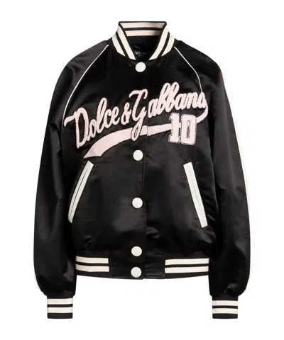 Dolce & Gabbana Varsity Jacket In Black