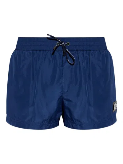 Dolce & Gabbana Velcro Pocket Flap Closure Men's Inner Briefs With Coordinated Handbag In Blue