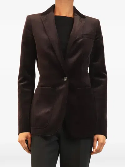 Pre-owned Dolce & Gabbana Velour Single-breasted Blazer In Purple