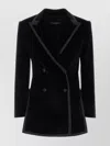 Dolce & Gabbana Velvet Blazer With Button Detailing And Longline Silhouette