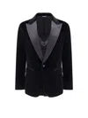 Dolce & Gabbana Single-breasted Velvet Tuxedo Blazer