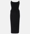 Dolce & Gabbana Velvet Calf-length Corset Dress In Black