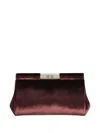 Dolce & Gabbana Velvet Clutch Bag In Red