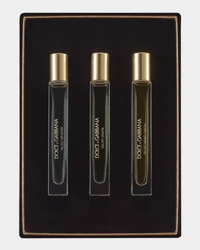 Dolce & Gabbana Velvet Collection Luminous Trio Travel Set In Transparent