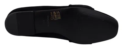 Dolce & Gabbana Velvet Crystals Loafer In Black