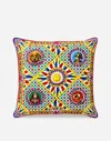 Dolce & Gabbana Velvet Cushion Large In Multicolor