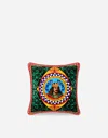 Dolce & Gabbana Velvet Cushion Small In Multicolor