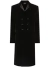 DOLCE & GABBANA VELVET DOUBLE-BREASTED COAT