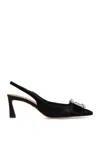 Dolce & Gabbana Velvet High-heeled Shoes In Nero
