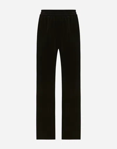 DOLCE & GABBANA VELVET JOGGING PANTS