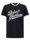 Dolce & Gabbana Round Neck T-shirt In Cotton In Blue