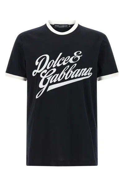 DOLCE & GABBANA VELVET LOGO T-SHIRT